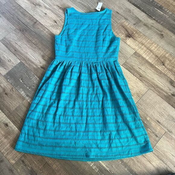 Loft turquoise eyelet sundress size s - Picture 2 of 6